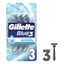 Gillette Blue3 Cool Men Disposable Razors Blue 6 Count Pack
