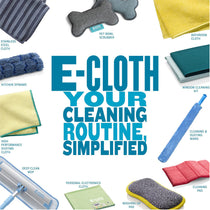 E-Cloth Stainless Steel Cleaning Cloth Microfibre Dual-Sided Scrubbing Cloth for Brushed & Polished Steel - Gray