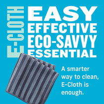 E-Cloth Stainless Steel Cleaning Cloth Microfibre Dual-Sided Scrubbing Cloth for Brushed & Polished Steel - Gray