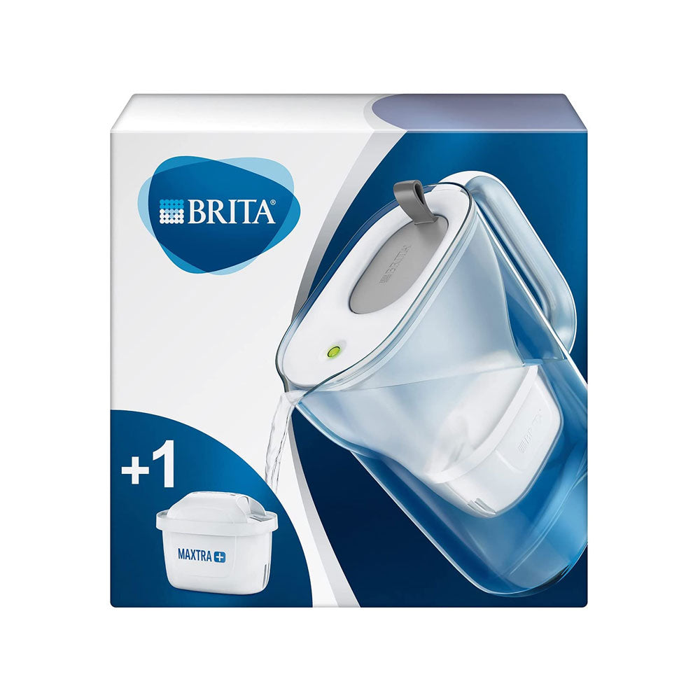 Brita Style Water Filter Jug With MAXTRA+ Filter Cartridges Plastic 2.4 Litres - White Soft Grey
