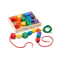 Melissa & Doug 544 Primary Lacing Beads Educational Toy 30 Wooden Beads and 2 Laces