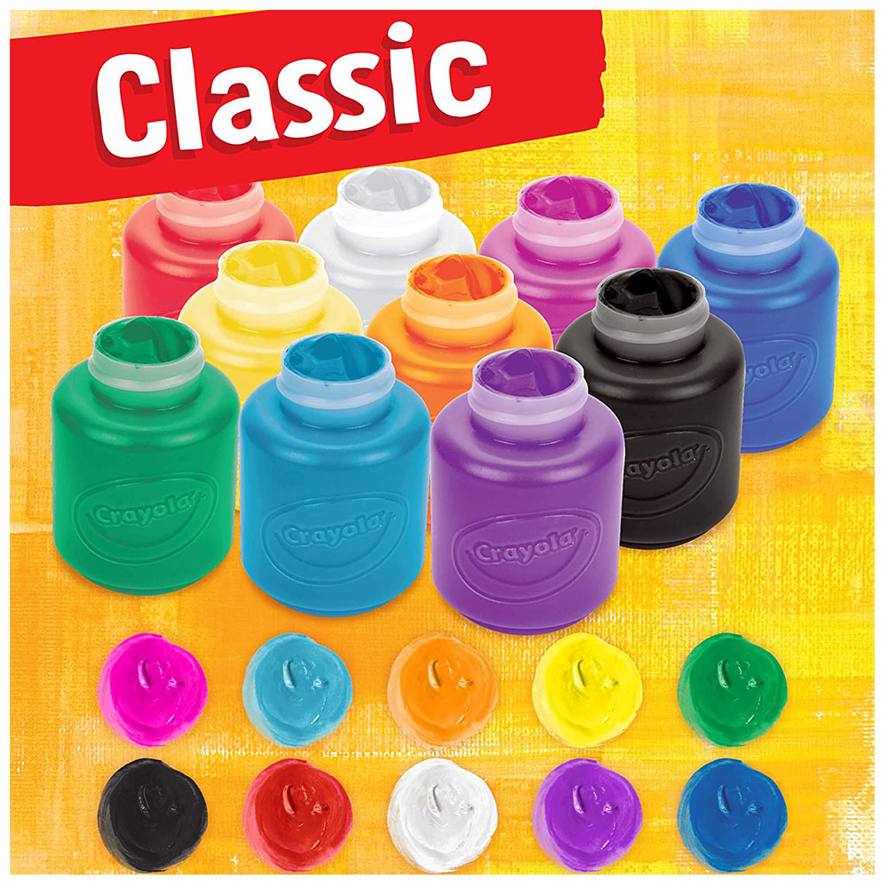 Crayola Washable Kids Paint Set - 10 Colours