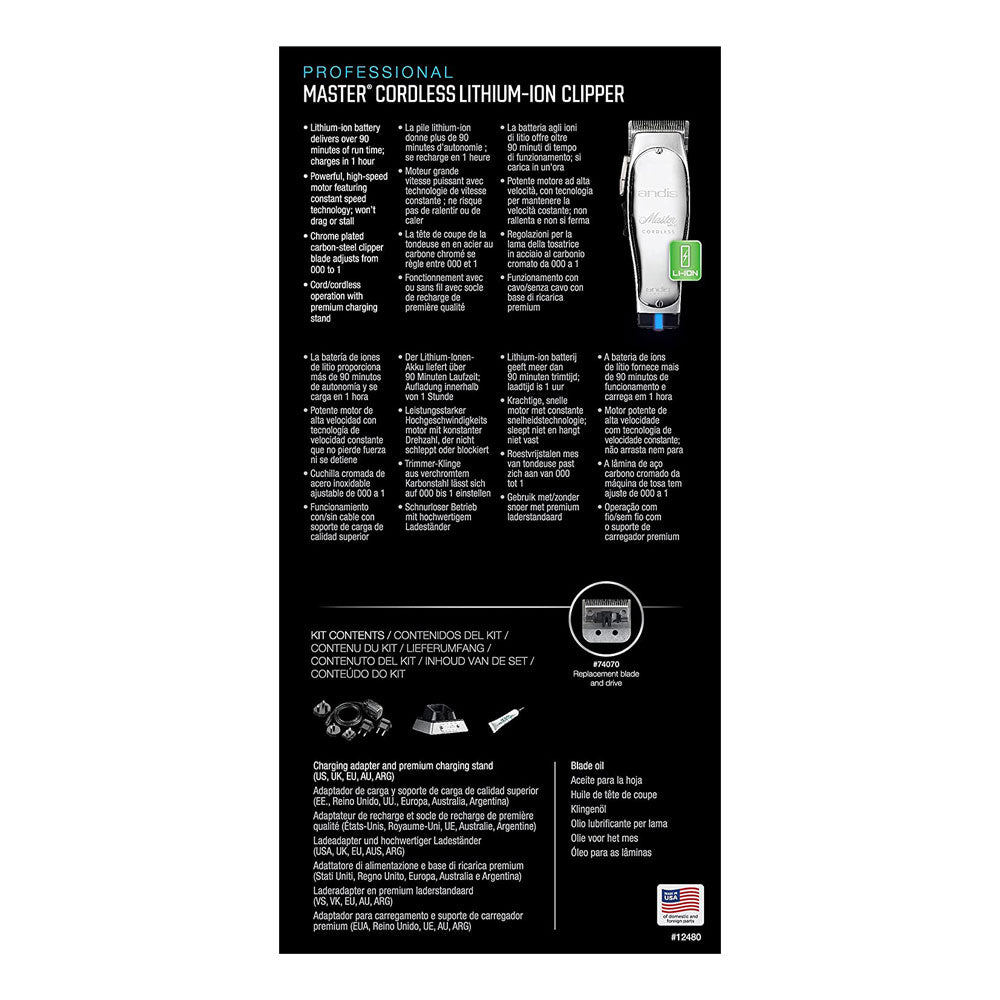 Andis Master Cordless Lithium-Ion Clipper - 12665