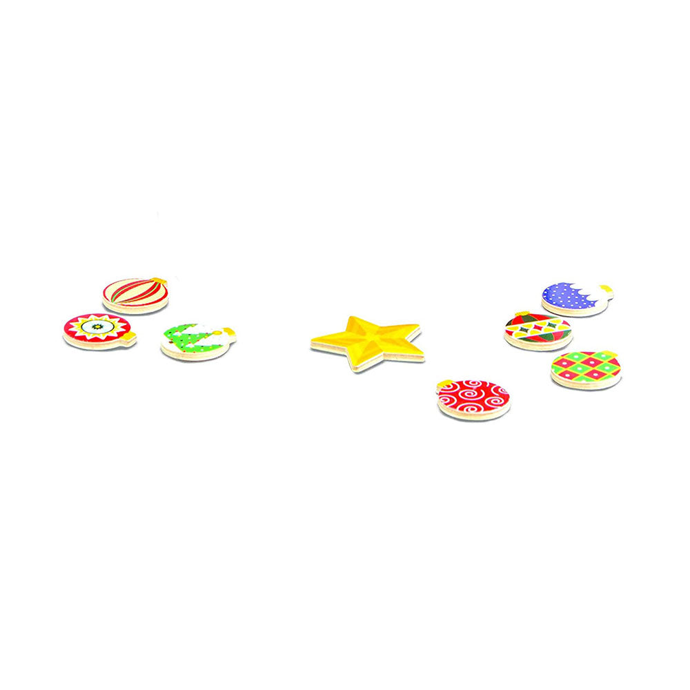Melissa & Doug Countdown To Christmas Wooden Seasonal Advent Calendar- Magnetic Wooden Tree & 24 Magnetic Ornaments - Multicolor