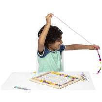 Melissa & Doug Deluxe Wooden Stringing Beads With 200+ Beads and 8 Laces for Jewelry-Making
