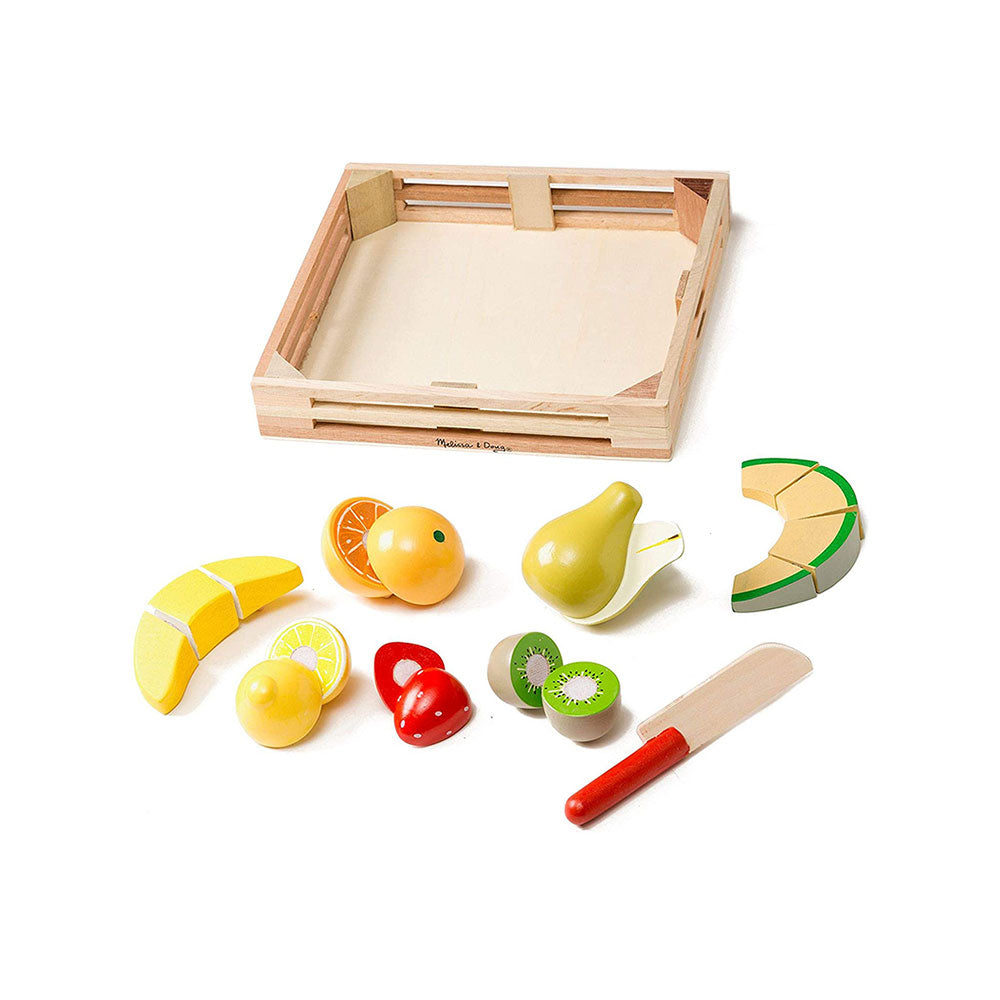 Melissa & Doug Cutting Fruit Set - The Original Wooden Play Food Kids Toy - 17 Piece Play Food Set - Multicolor Secondary image