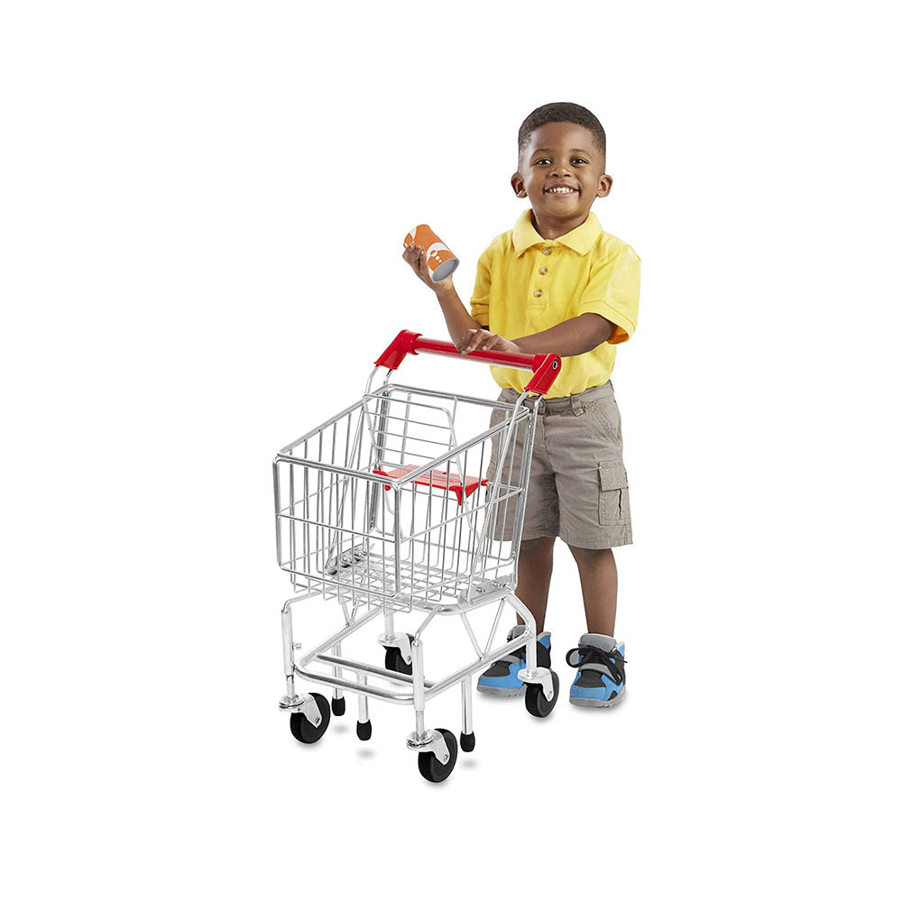 Melissa & Doug Toy Shopping Trolley With Sturdy Metal Frame - Shopping Cart Toy - Metal Grocery Wagon - Multicolor Secondary image
