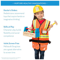 Melissa & Doug Construction Worker Role-Play Costume Set - Multicolour