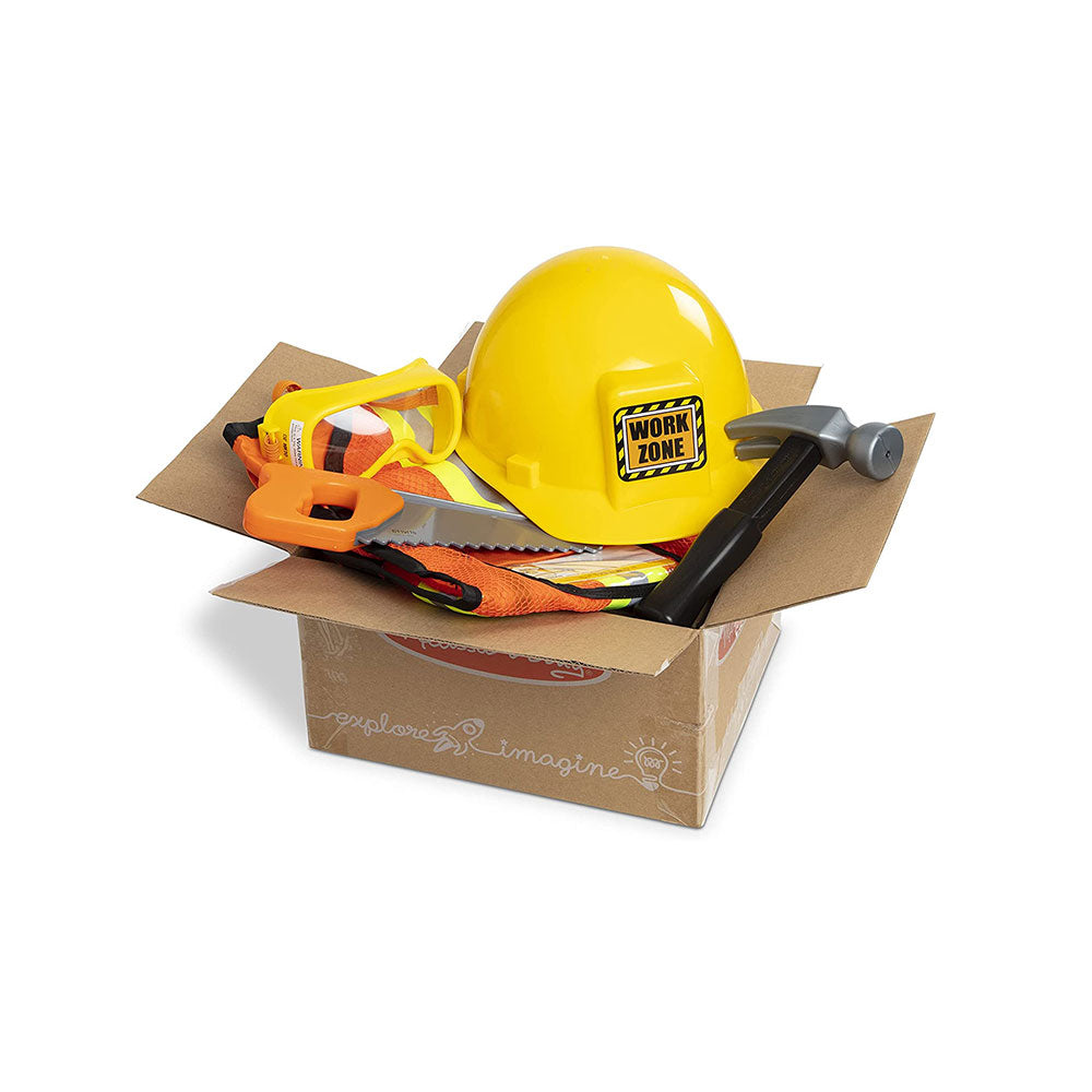 Melissa & Doug Construction Worker Role-Play Costume Set - Multicolour