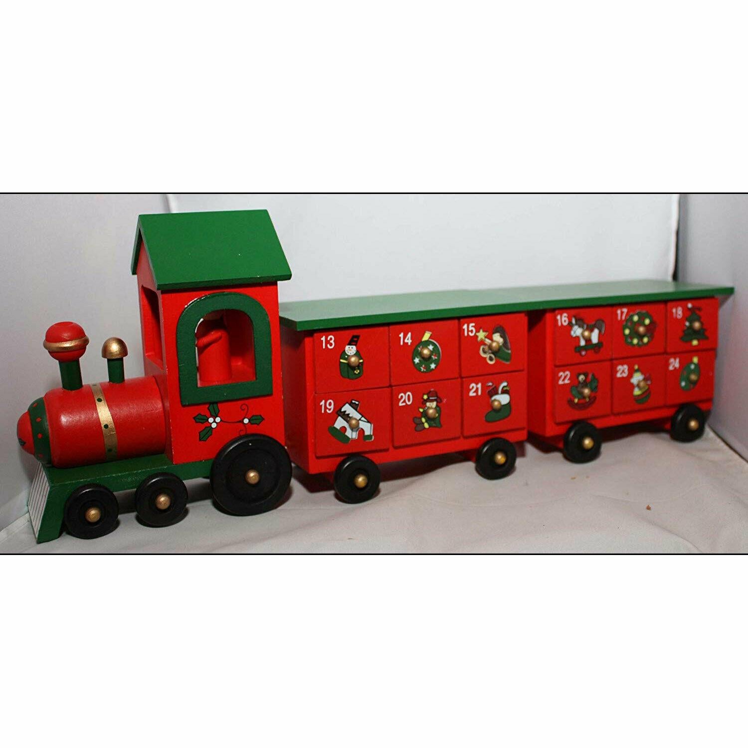 Premier Wooden Train With Two Carriages Christmas Advent Calendar Secondary image
