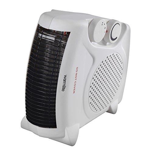 Warmlite Portable Fan Heater, 2 Heat Settings 1000-2000 W, White/Black Main image