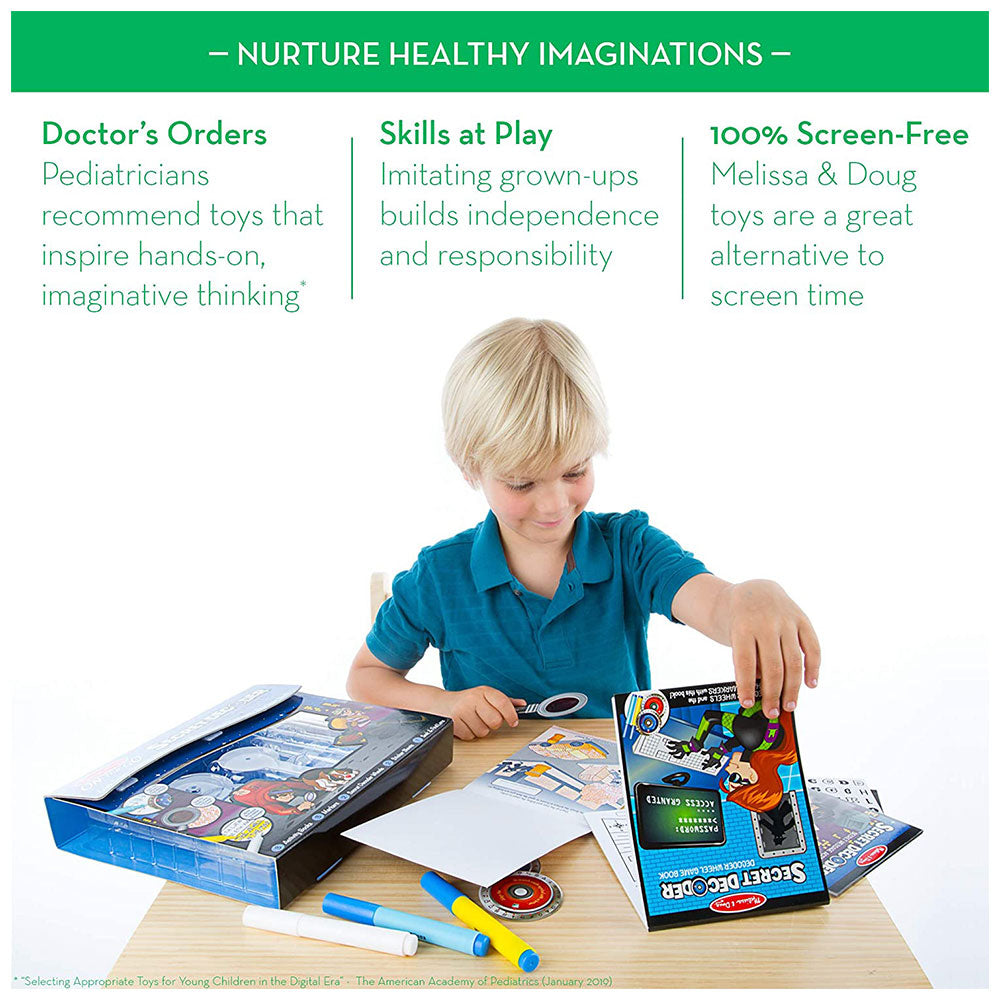 Melissa & Doug On The Go Secret Decoder Deluxe Activity Set & Super Sleuth Toy - Multicolour