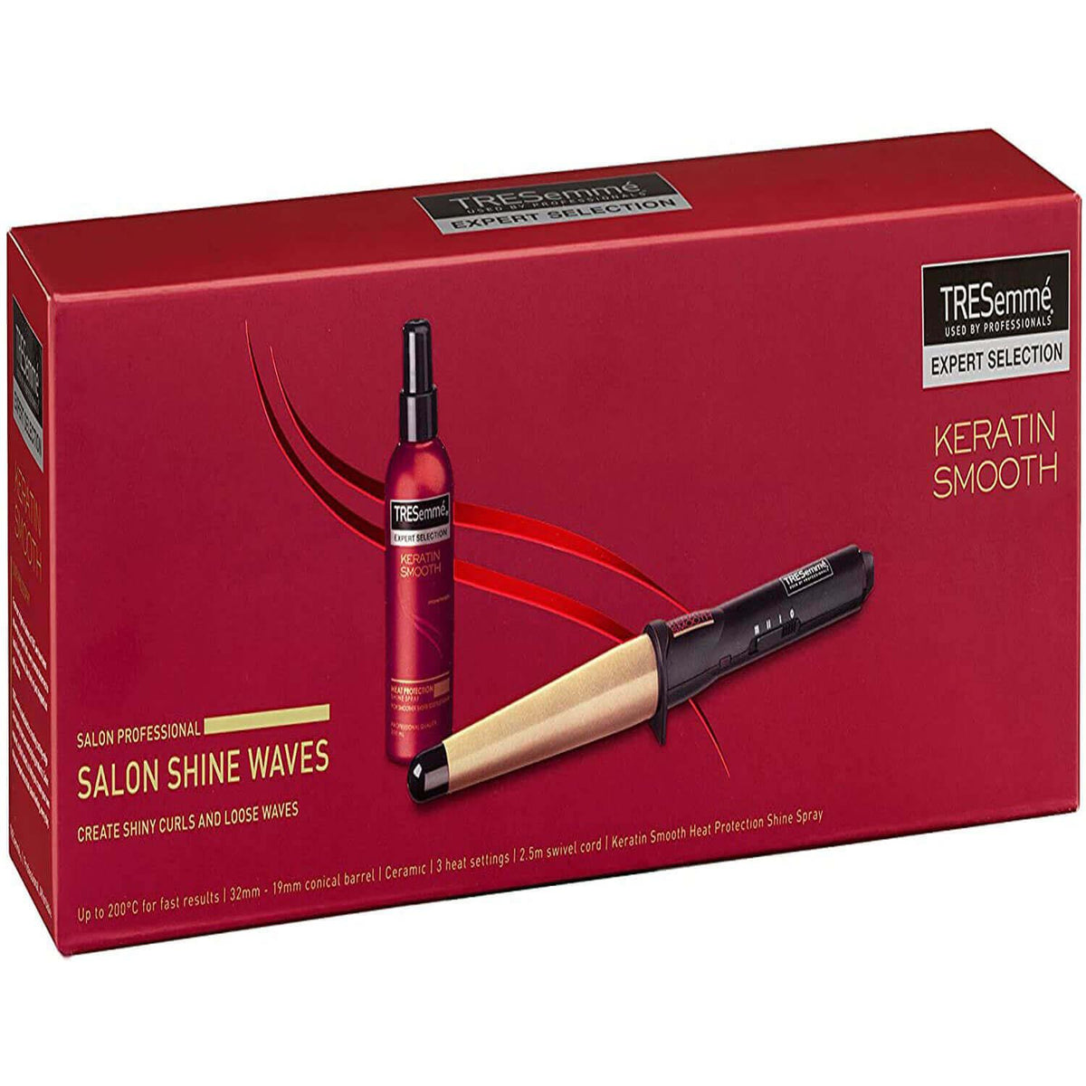 Tresemme Keratin Smooth Expert Selection Hair Curling Styling Wand Tong