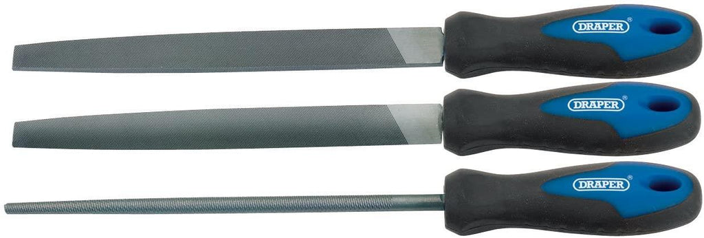 Draper 200 mm Soft-Grip Engineers File Set - 3-Piece
