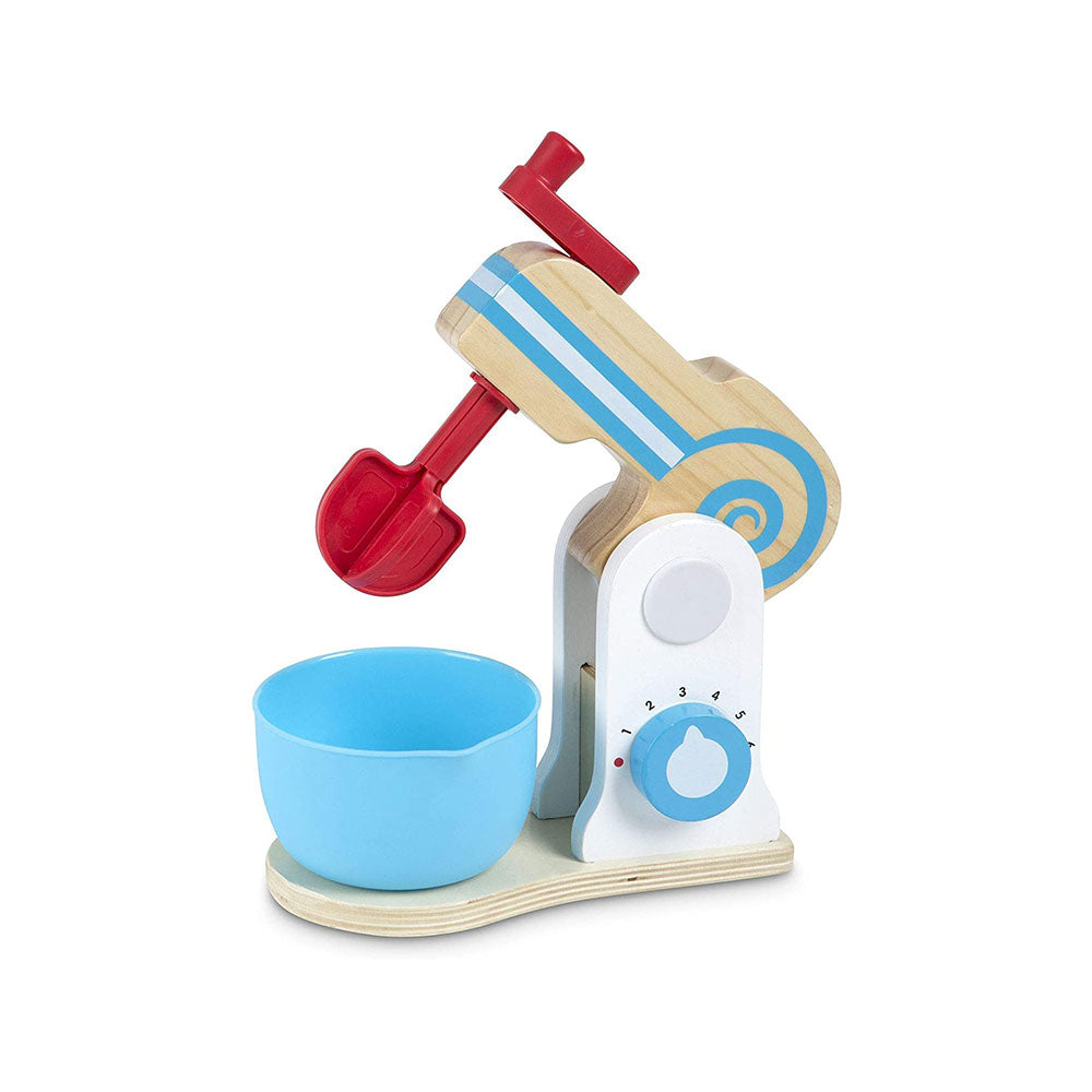 Melissa & Doug Wooden Make-a-Cake Mixer Set Encourages Creative Thinking - 11-Piece Wooden Hand-Crank Cake Baking Mixer Set - Multicolor Secondary image