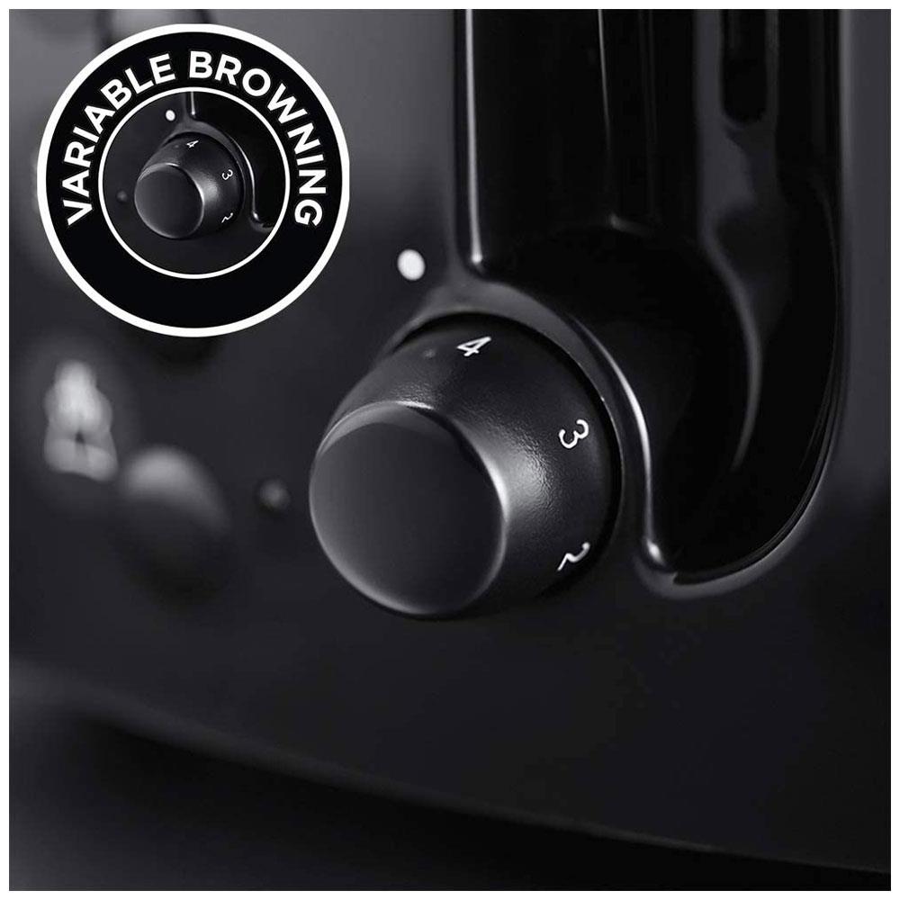 Russell Hobbs Textures 2 Slice Toaster Plastic 850 W - Black