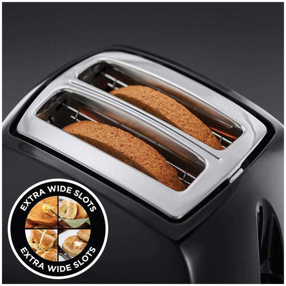 Russell Hobbs Textures 2 Slice Toaster Plastic 850 W - Black