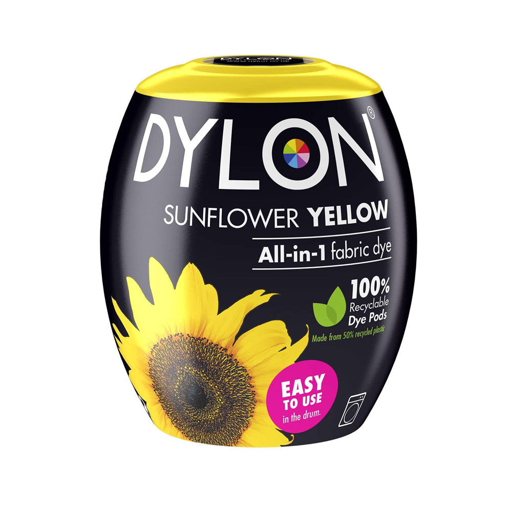 Dylon Machine Fabric Dye Pod For Clothes And Soft Furnishings 350g - Sunflower Yellow Main image