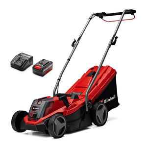 Einhell GE-CM 18/33 Li Cordless Lawn Mower 18V Brushless 33cm Cutting Width 30L Grass Box 4.0Ah Battery & Charger