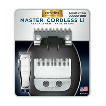 Andis Master Cordless Li Replacement Fade Blade - Polished Carbon Steel