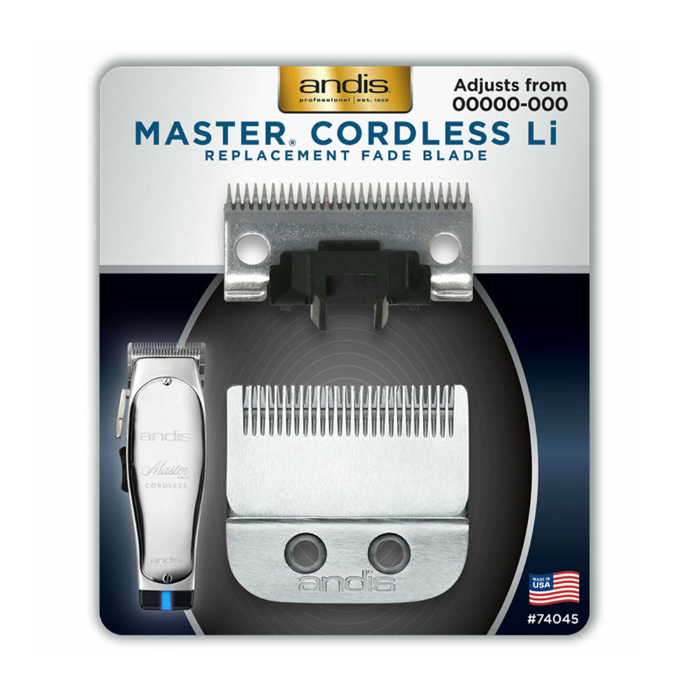 Andis Master Cordless Li Replacement Fade Blade - Polished Carbon Steel
