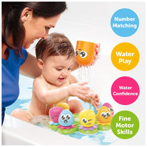 Tomy Octopals Bath Toy Number Sorting Baby Multicolour Educational Floating Bath Toy