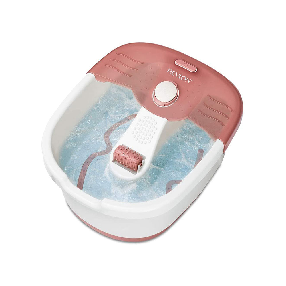 Revlon Pediprep Foot Spa and Pedicure Set Relaxing Bubbling Foot Spa with 9 Nail Care Accessories & Pink Beauty Kit