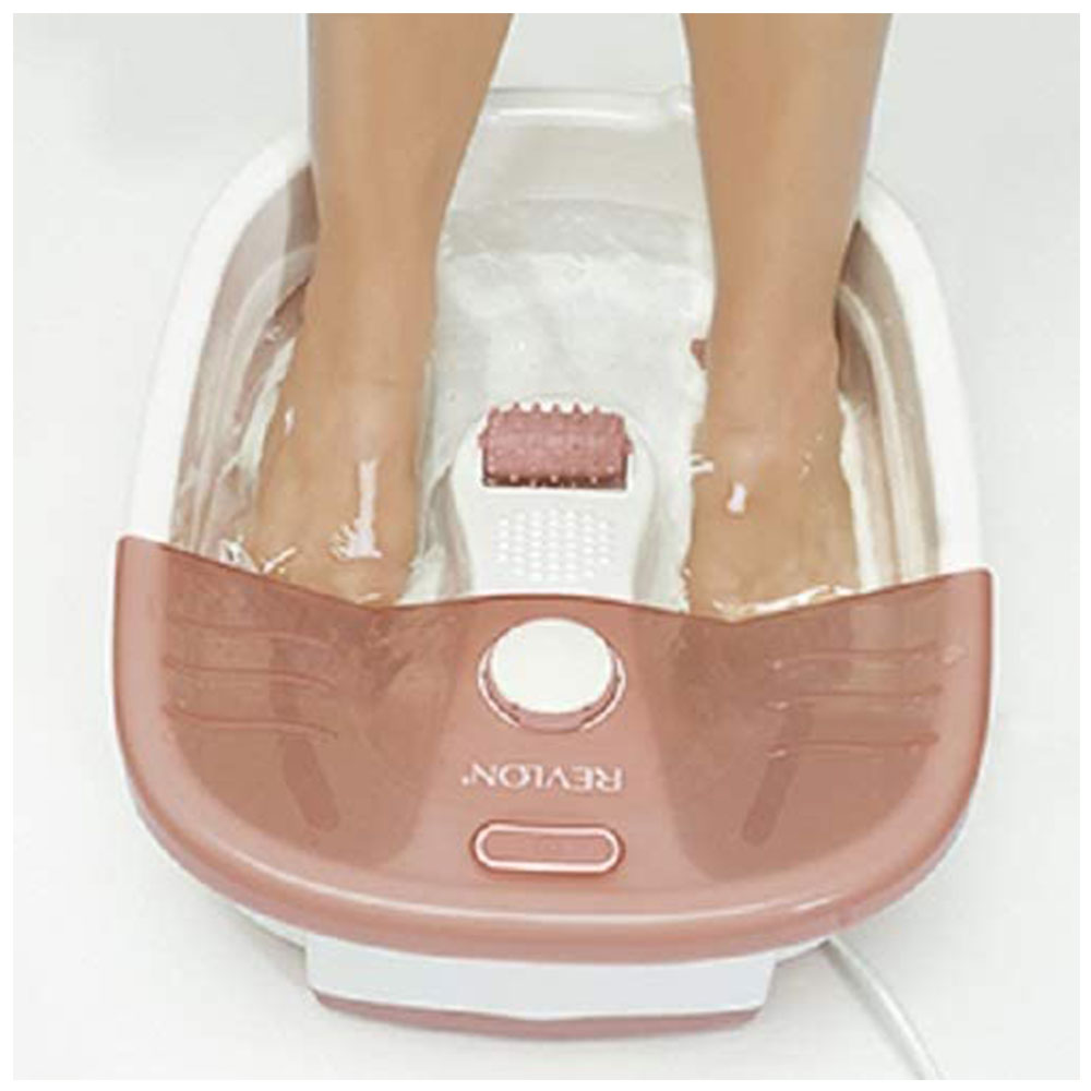 Revlon Pediprep Foot Spa and Pedicure Set Relaxing Bubbling Foot Spa with 9 Nail Care Accessories & Pink Beauty Kit