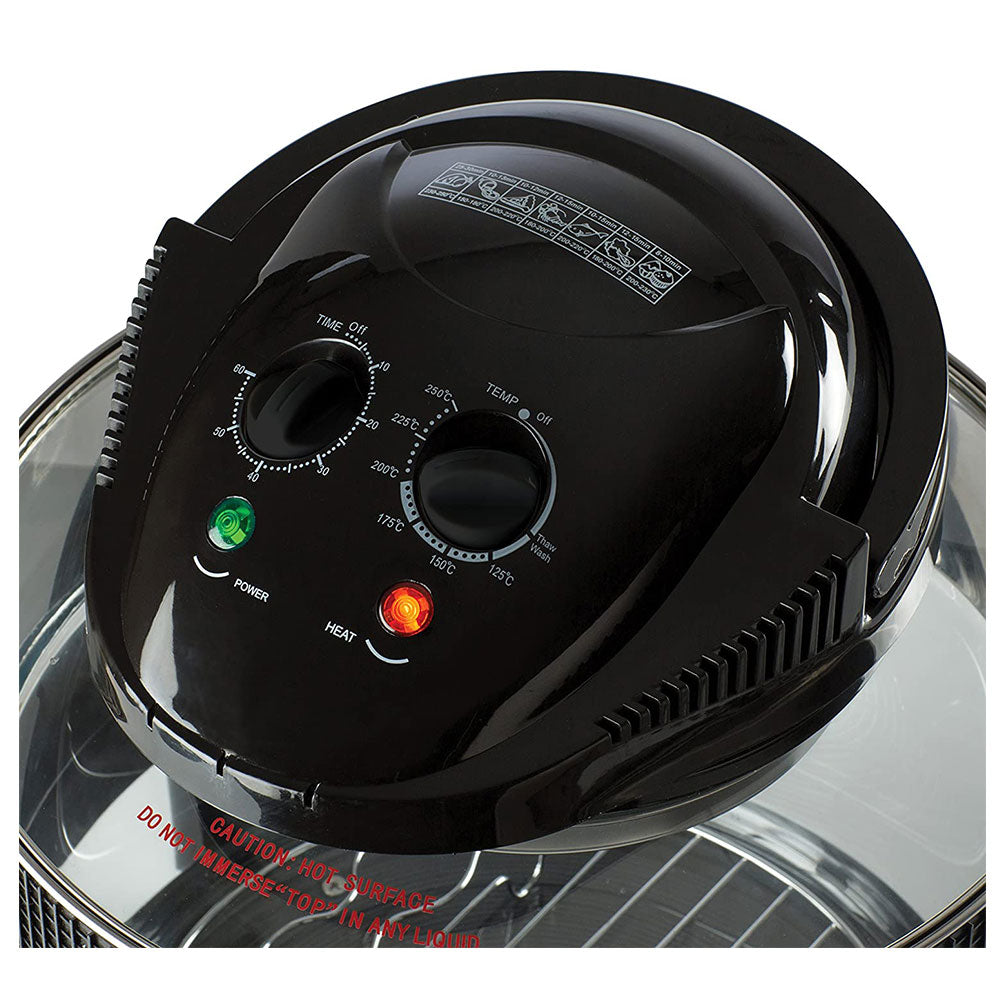 Daewoo Deluxe Halogen Air Fryer With An Extension Ring 1300 W 17 Litre - Black SDA2907