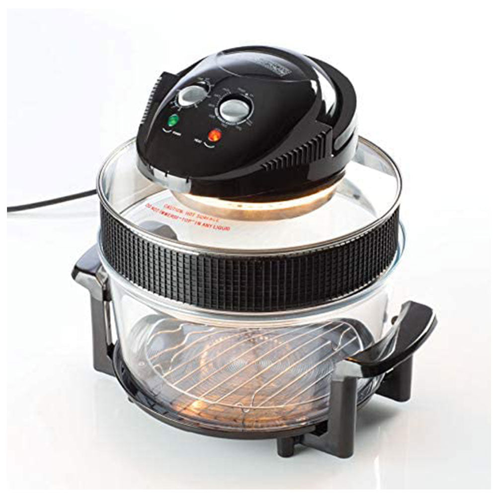 Daewoo Deluxe Halogen Air Fryer With An Extension Ring 1300 W 17 Litre - Black SDA2907