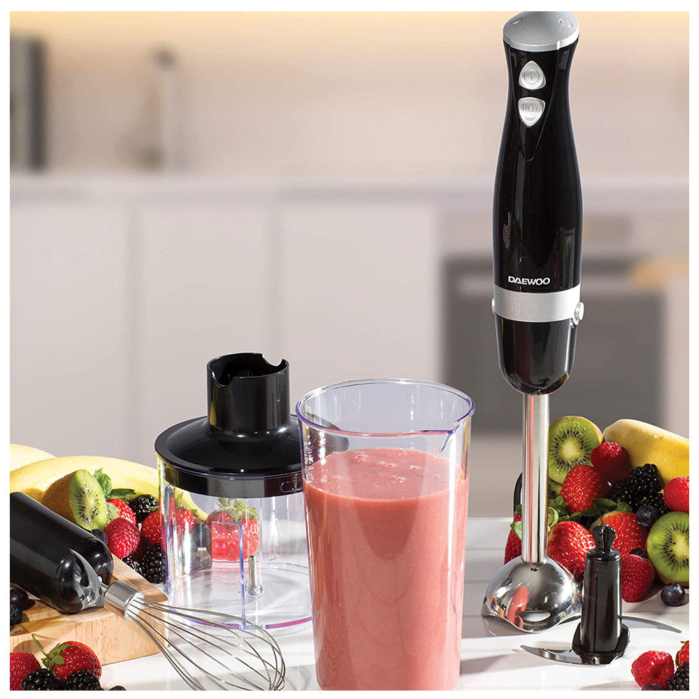 Daewoo 700W Hand Blender Set With Turbo Boost Function - Black & Silver