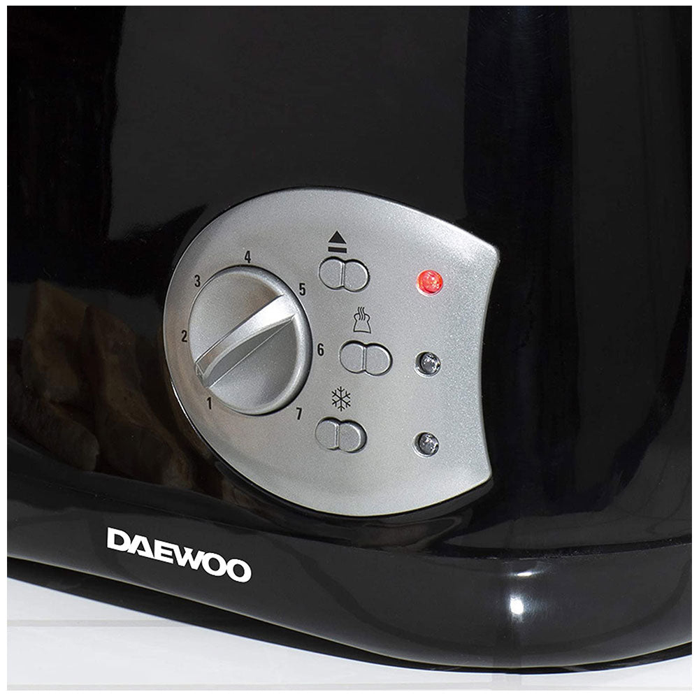 Daewoo Balmoral 2 Slice Toaster with Reheat And Defrost And Browning Control  Plastic 800 W - Black