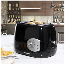 Daewoo Balmoral 2 Slice Toaster with Reheat And Defrost And Browning Control  Plastic 800 W - Black