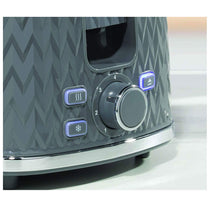 Daewoo Argyle 2 Slice Toaster With Reheat Cancel And Defrost Functions 800 W - Dark Grey