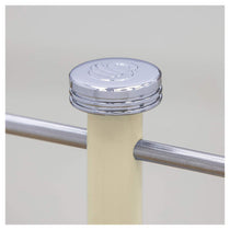 Swan Retro 6 Cup Mug Tree Weighted Base Polished Metal - Cream