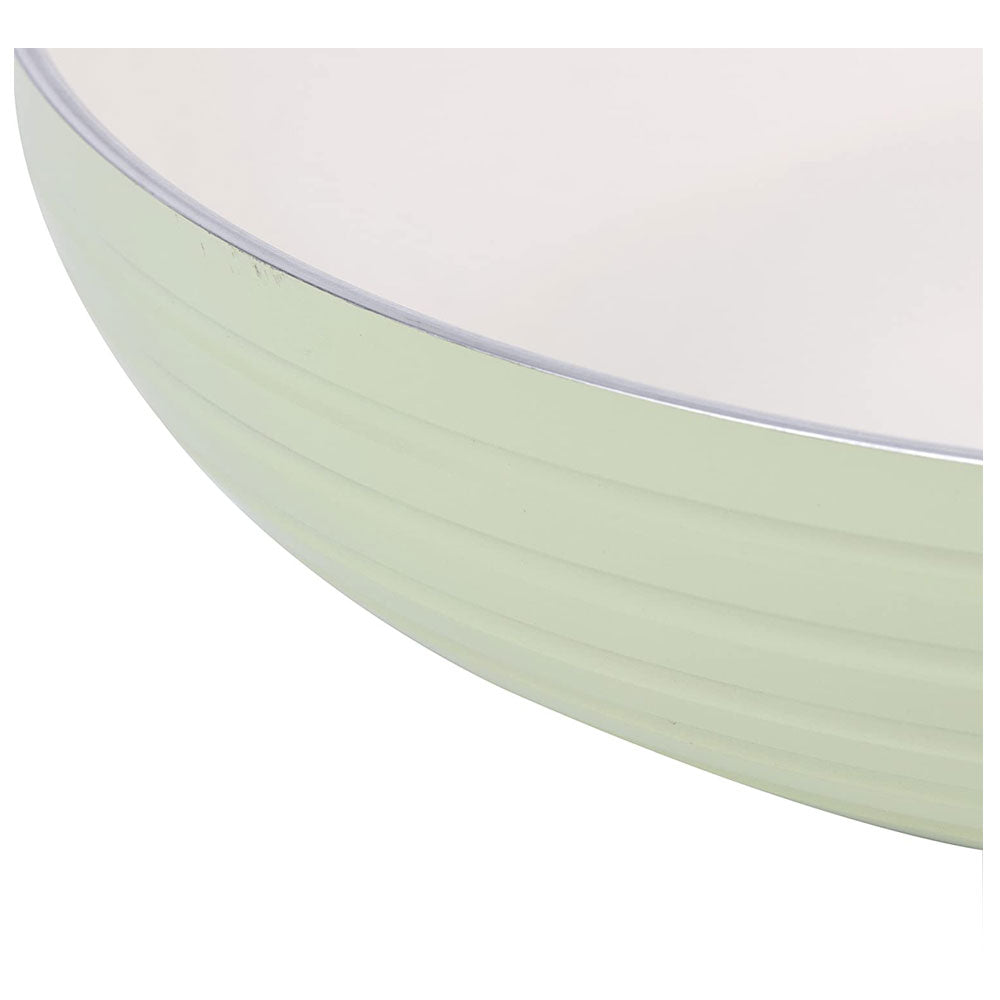 Swan Retro Non Stick Saucepans And Frying Pans 5 Piece Set With Glass Lid - Green