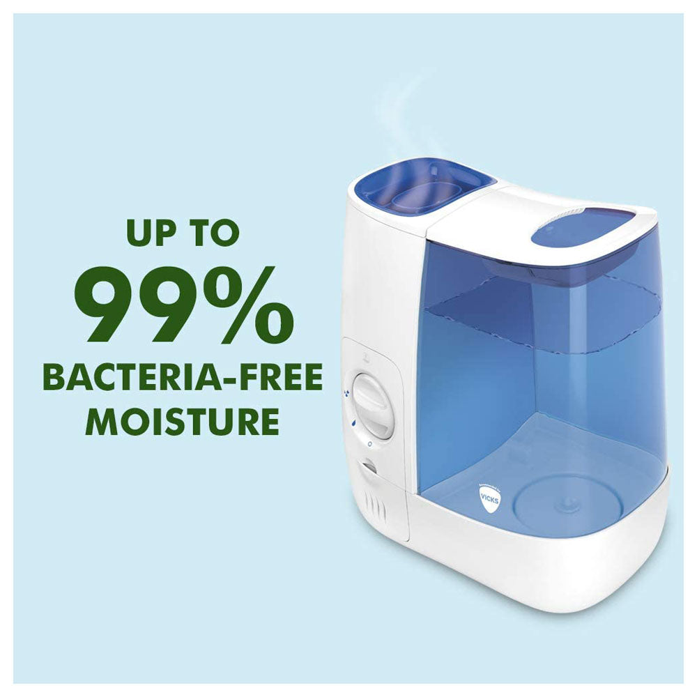 Vicks Warm Mist Humidifier - Blue/White