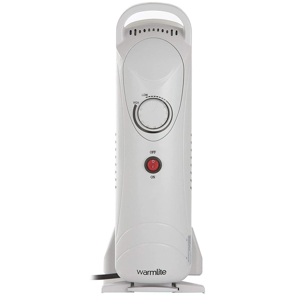 Warmlite 5 Fins Compact Oil Filled Radiator With Adjustable Thermostat 650 W - White