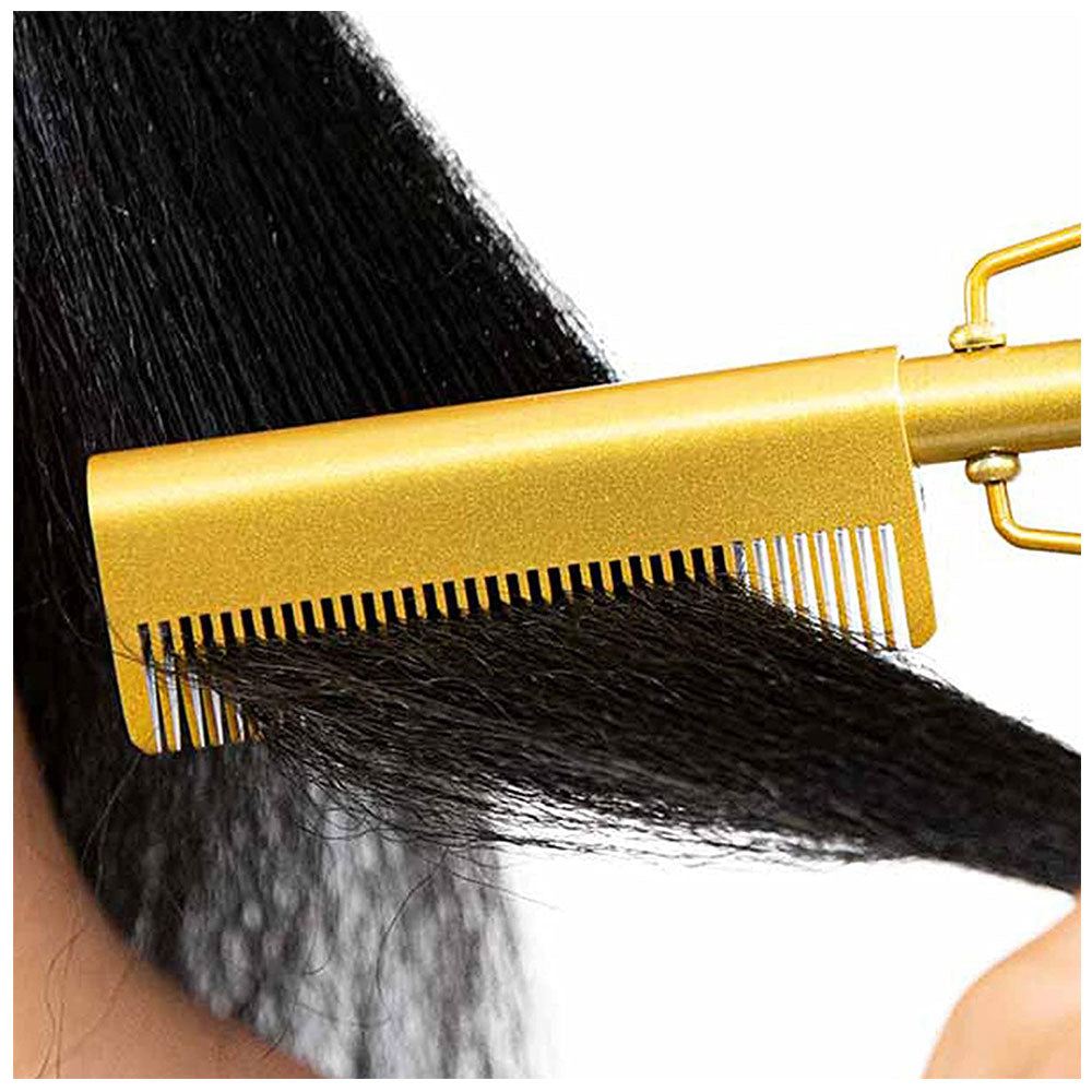 Wahl Afro Electric Hot Comb/Straightening Comb - Gold/Black Secondary image