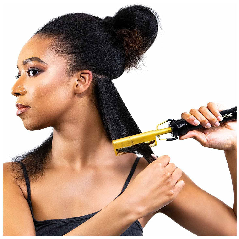 Wahl Afro Electric Hot Comb/Straightening Comb - Gold/Black