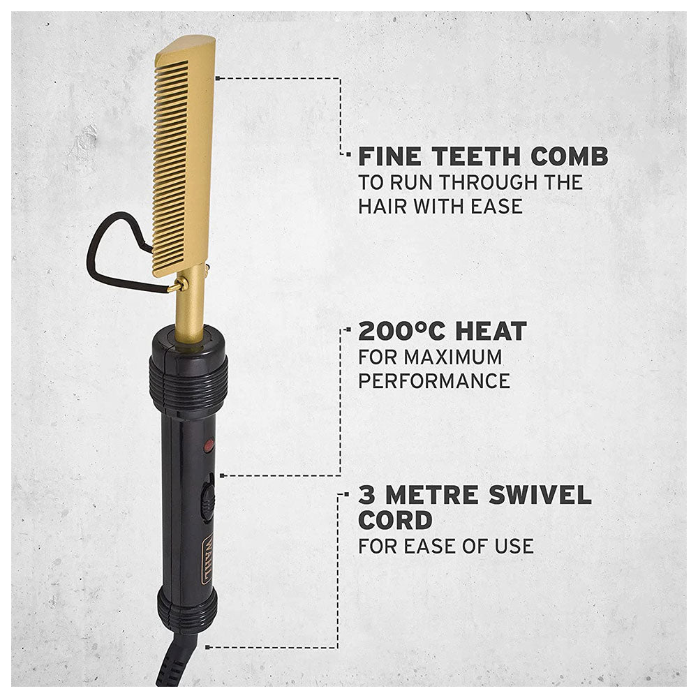 Wahl Afro Electric Hot Comb/Straightening Comb - Gold/Black