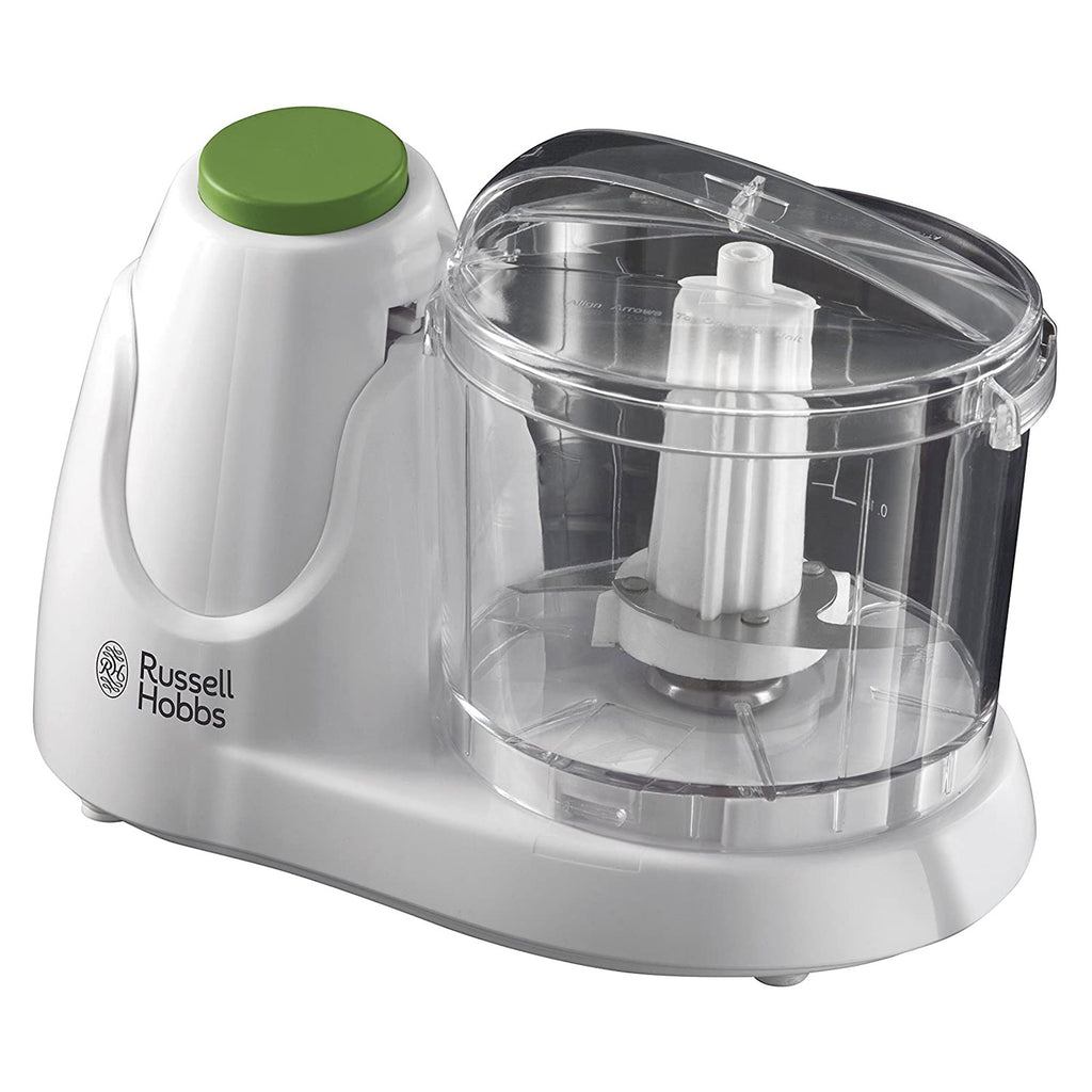 Russell Hobbs Mini Chopper 500ml 130W Food Processor White Stainless Steel Blade