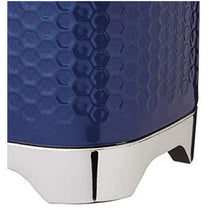 KitchenCraft Lovello Textured Coffee Canister Jar With Geometric Embossed Finish 11 x 11 x 19 cm (4.5" x 4.5" x 7.5") - Midnight Navy