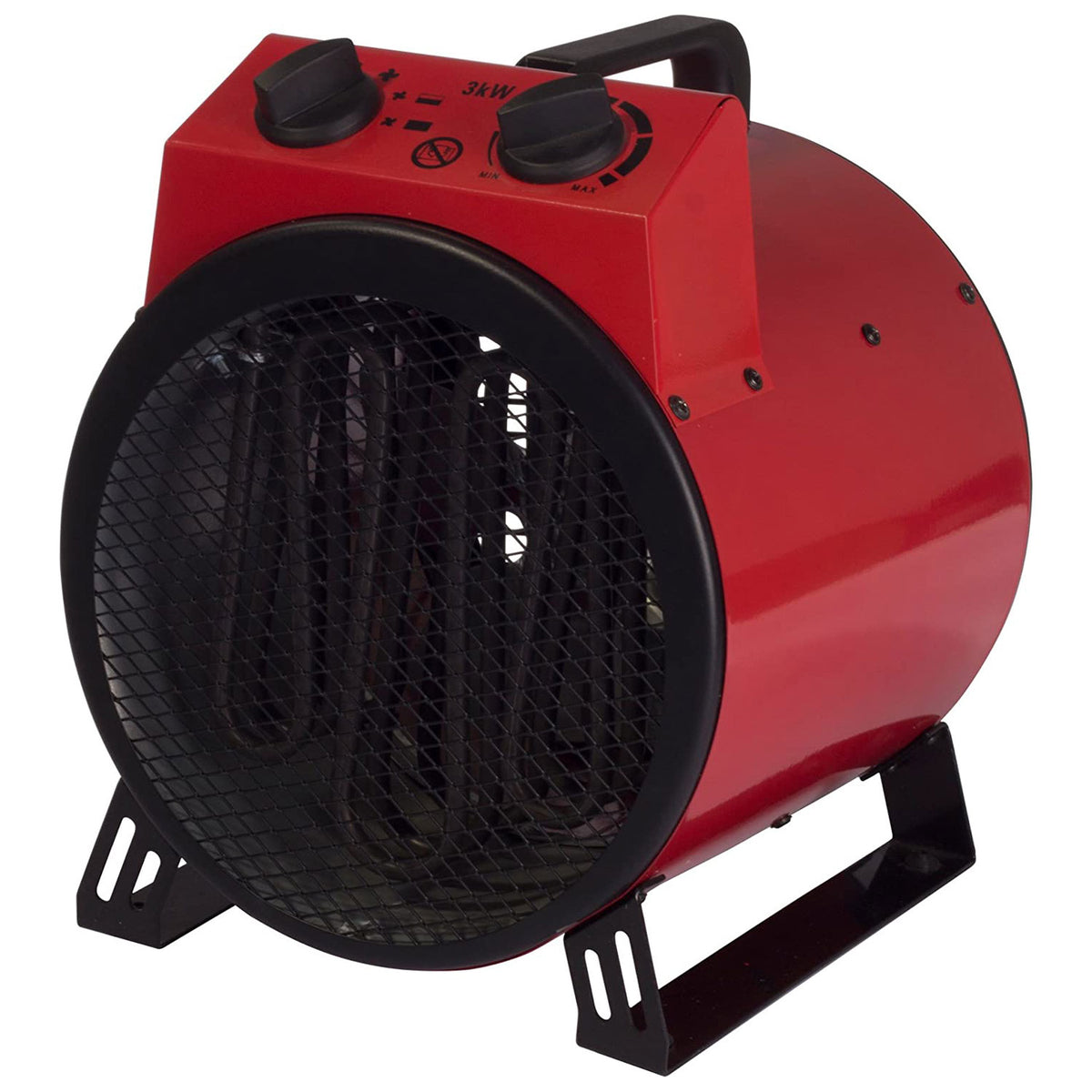Igenix Drum Fan Heater 3000W Industrial Heater With 2 Heat Settings Thermostat & Cooling Fan – Red & Black Main image
