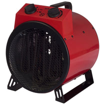 Igenix Drum Fan Heater 3000W Industrial Heater With 2 Heat Settings Thermostat & Cooling Fan – Red & Black