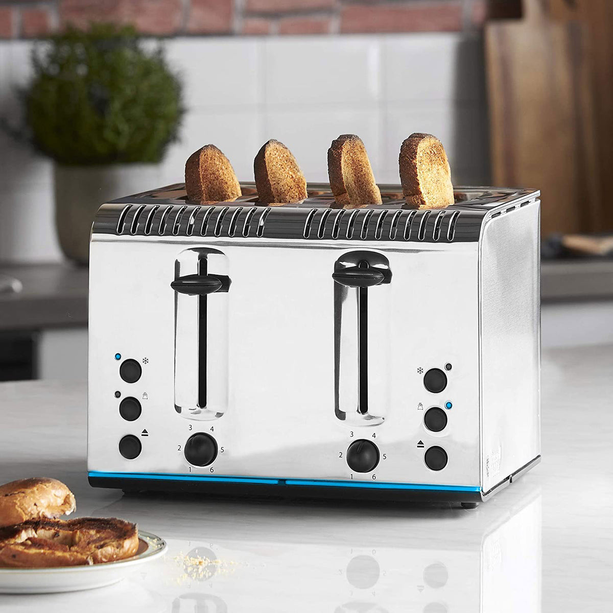 Russell Hobbs Buckingham 4-Slice Toaster 20750 - Brushed Stainless Steel