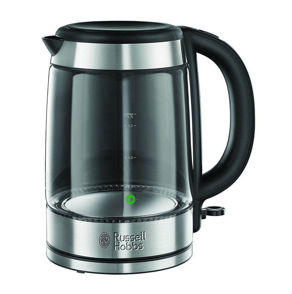 Russell Hobbs 21600 Illuminating Glass Kettle, 1.7 L - Blue Illumination