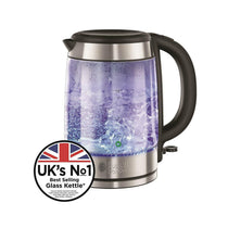 Russell Hobbs 21600 Illuminating Glass Kettle, 1.7 L - Blue Illumination