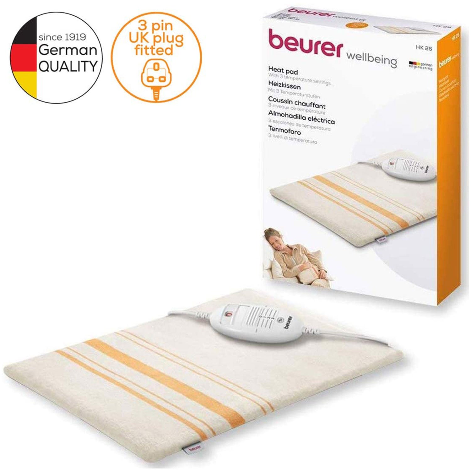 Beurer Entry Level Electric Heating Pad 3 Adjustable Heat Setting Washable Secondary image