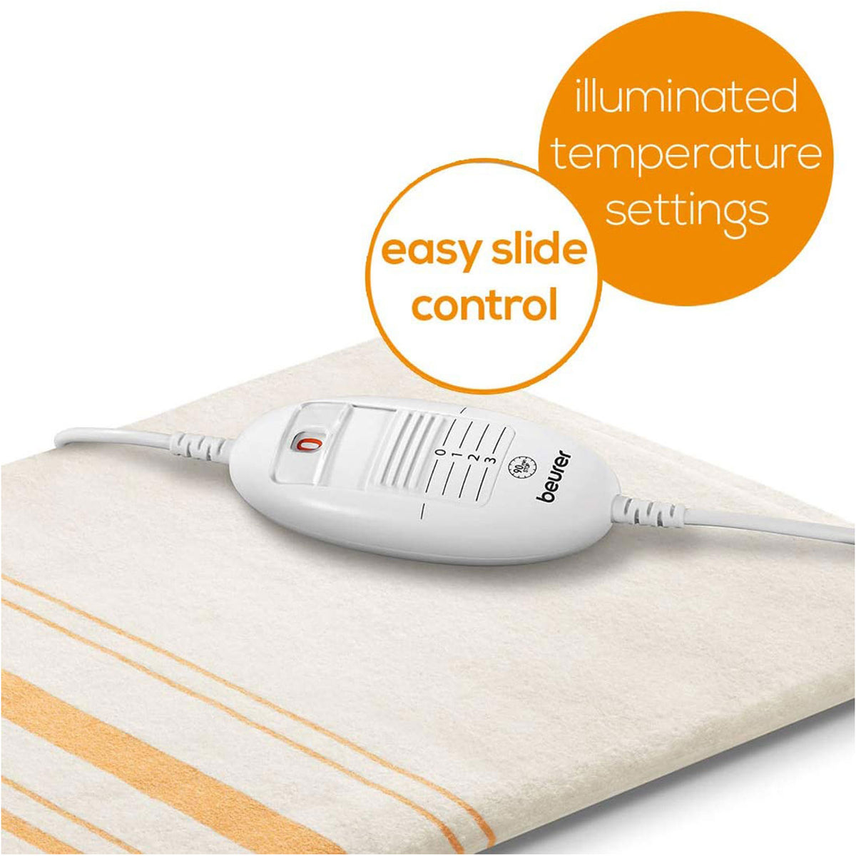 Beurer Entry Level Electric Heating Pad 3 Adjustable Heat Setting Washable